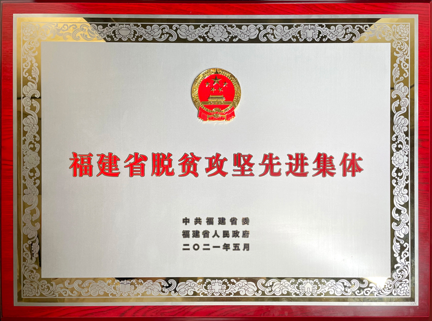 非凡国际荣获福建省脱贫攻坚先进集体